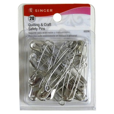  SINGER 00206 Quilting and Craft Safety Pins, Size 3, 20-Count