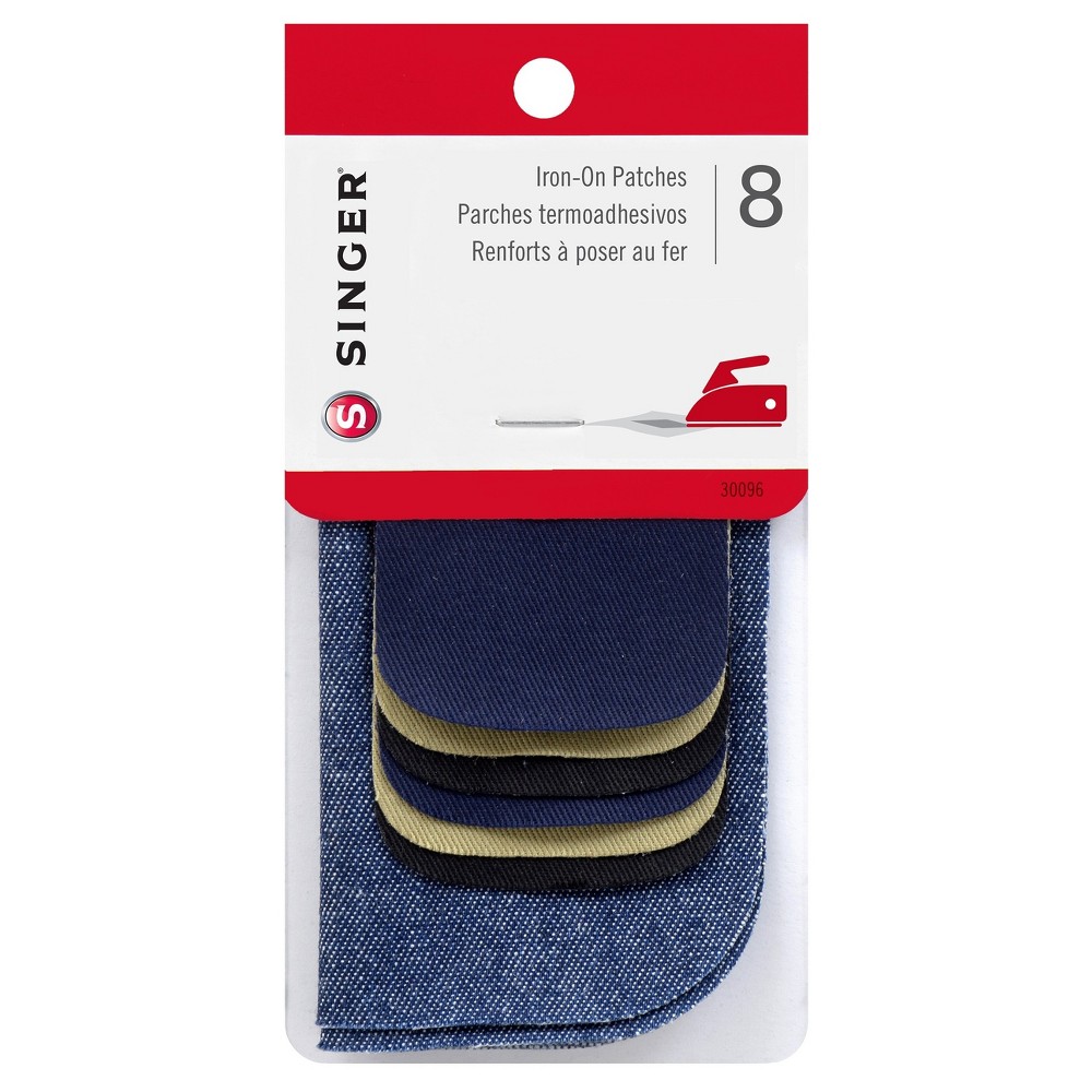 UPC 075691000967 - Singer Iron-On Patches Assorted Sizes 8/Pkg Assorted ...