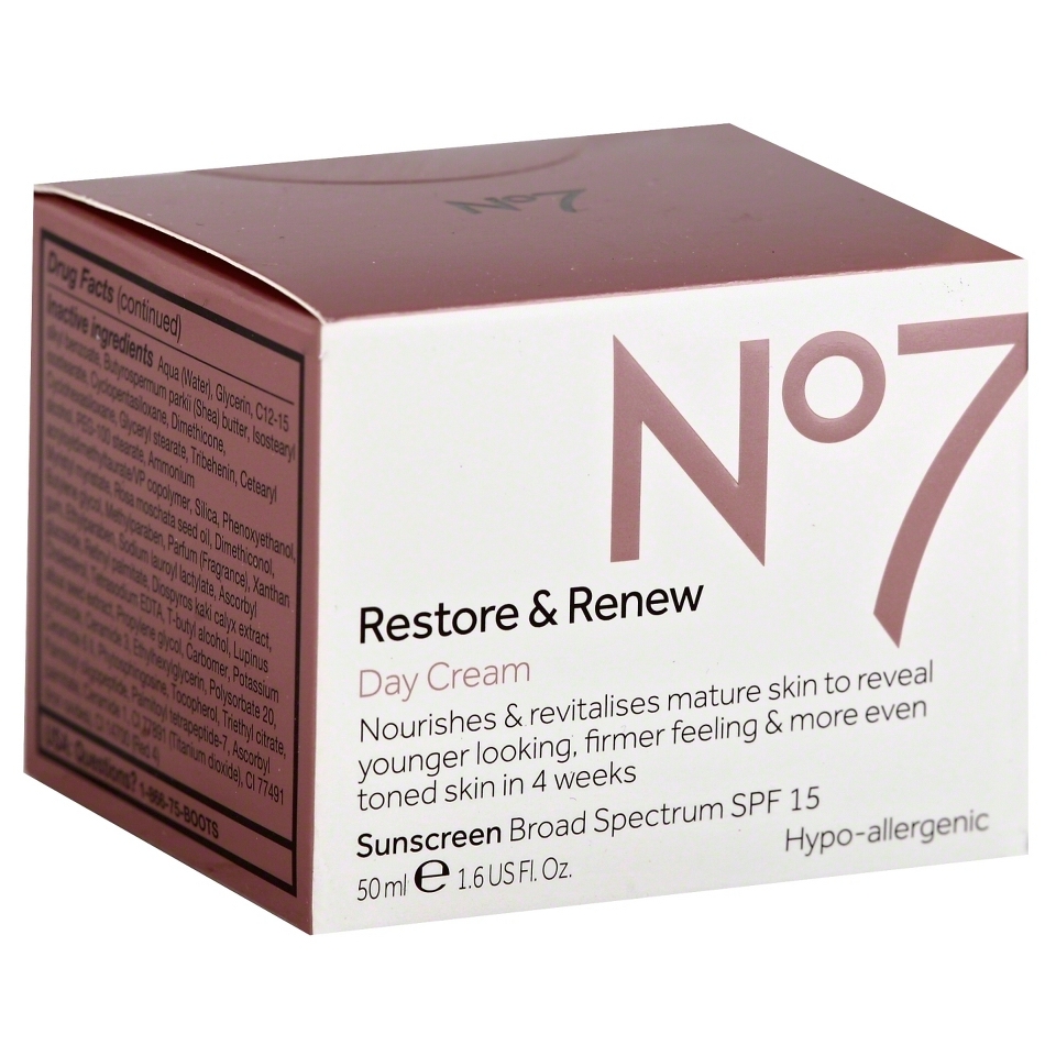 No7 Restore and Renew Day Cream SPF 15   1.69 oz