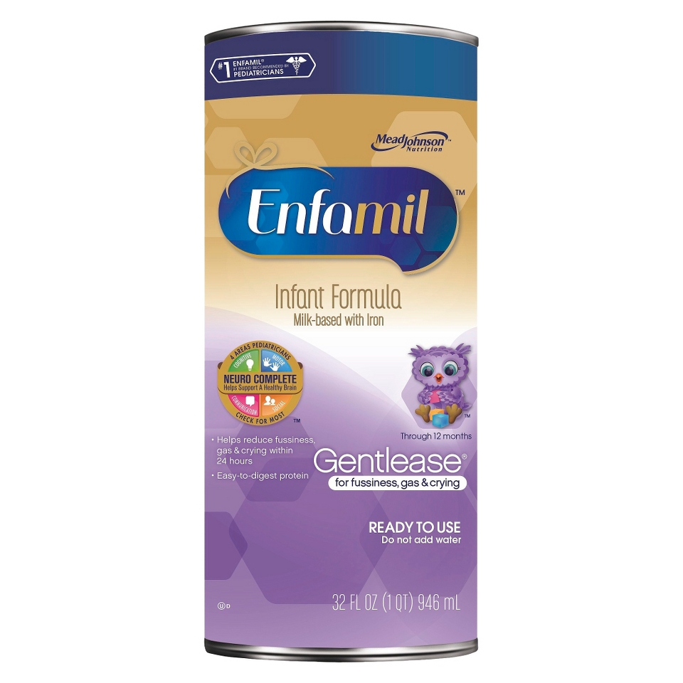 Enfamil Gentlease Ready to Use Cans 32oz   6 count
