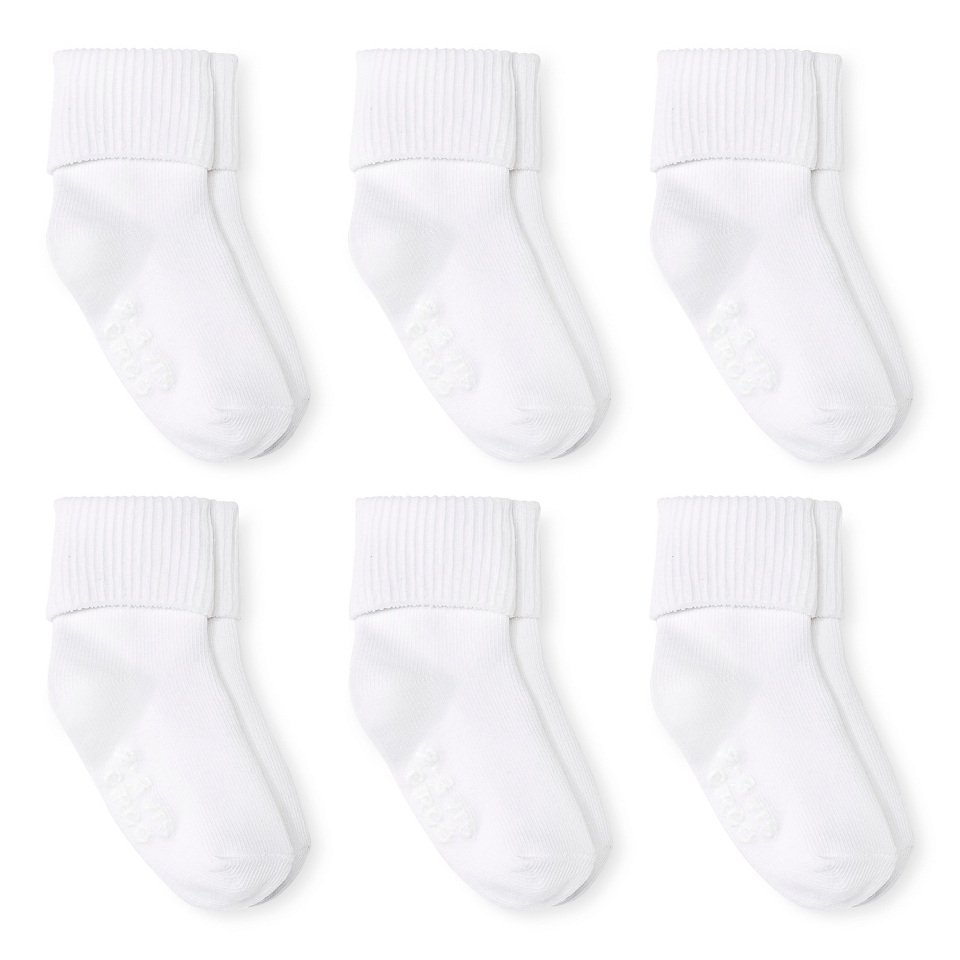 Circo Infant Toddler Girls Bobbie Socks   White 4T