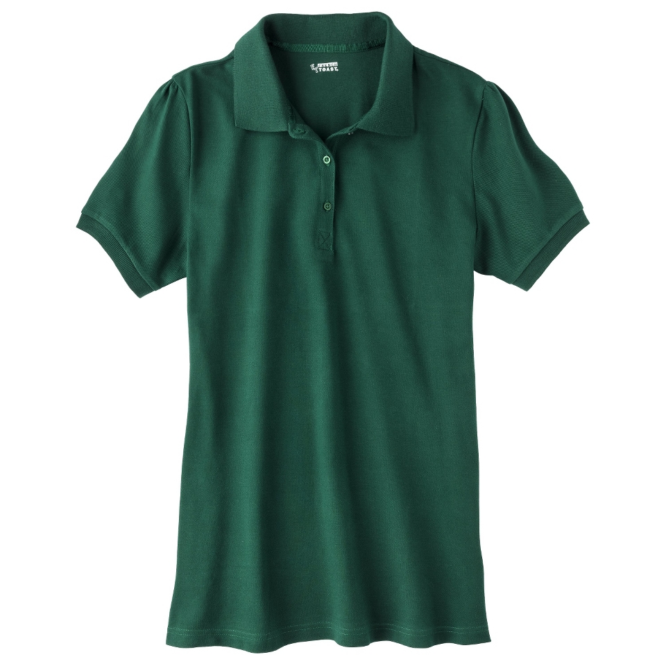 French Toast Girls School Uniform Short Sleeve Fitted Polo   Hunter XL