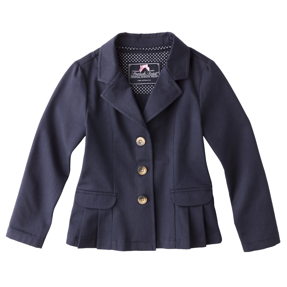 French Toast Girls School Uniform Pleated Fashion Blazer   Navy 8