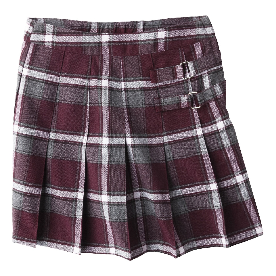 French Toast Girls School Uniform Plaid Pleated Scooter w/ Decorative Buckles  