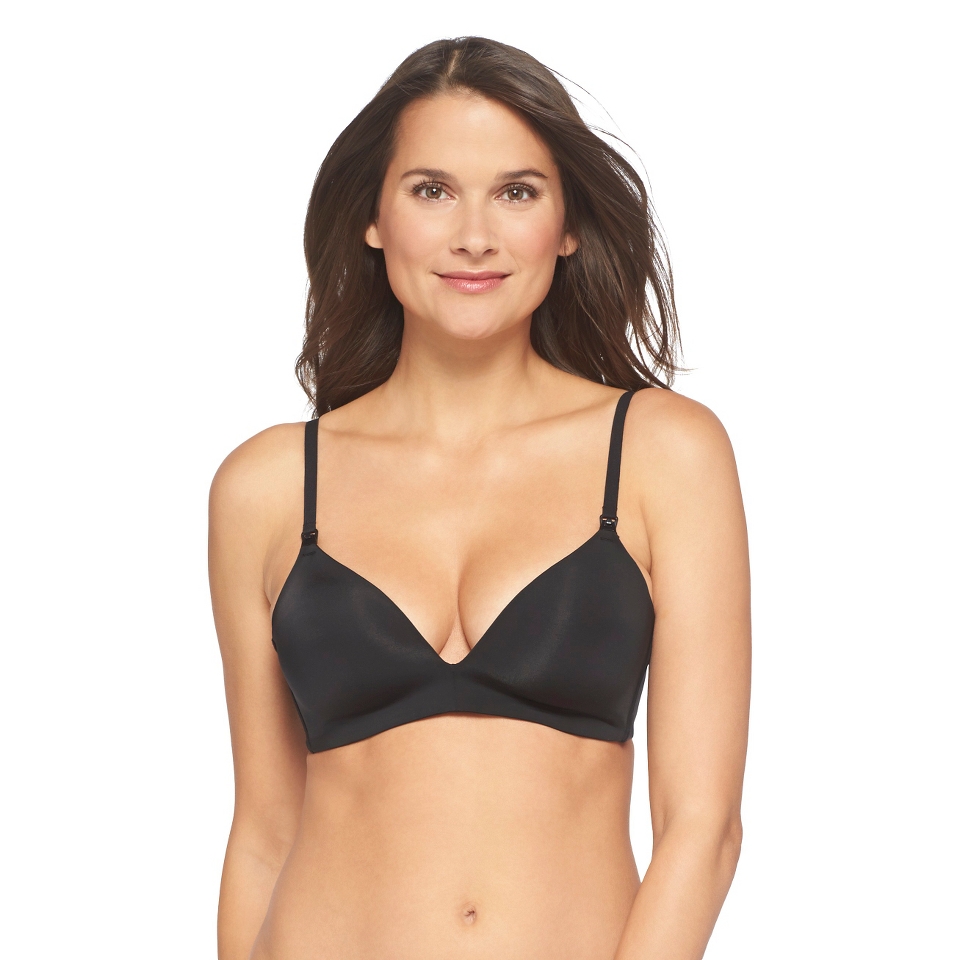 Gilligan & OMalley Womens Nursing Micro Wirefree Bra   Black 36D