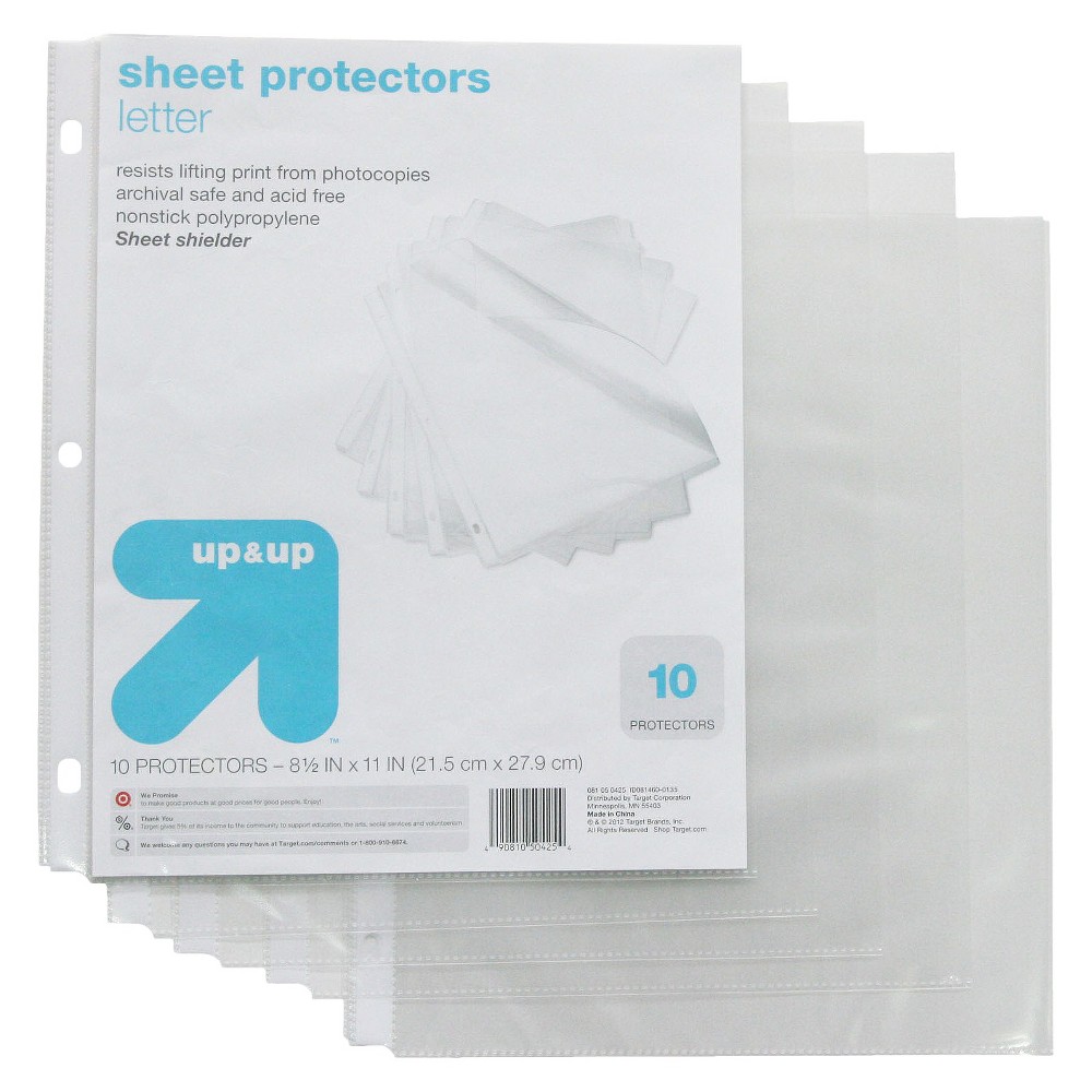 Sheet Protectors Letter 10ct Clear - up & up