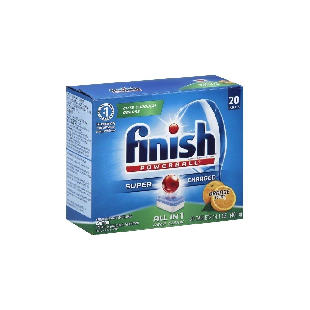 UPC 051700770397 Finish All in 1 Powerball Orange, 20ct, Dishwasher