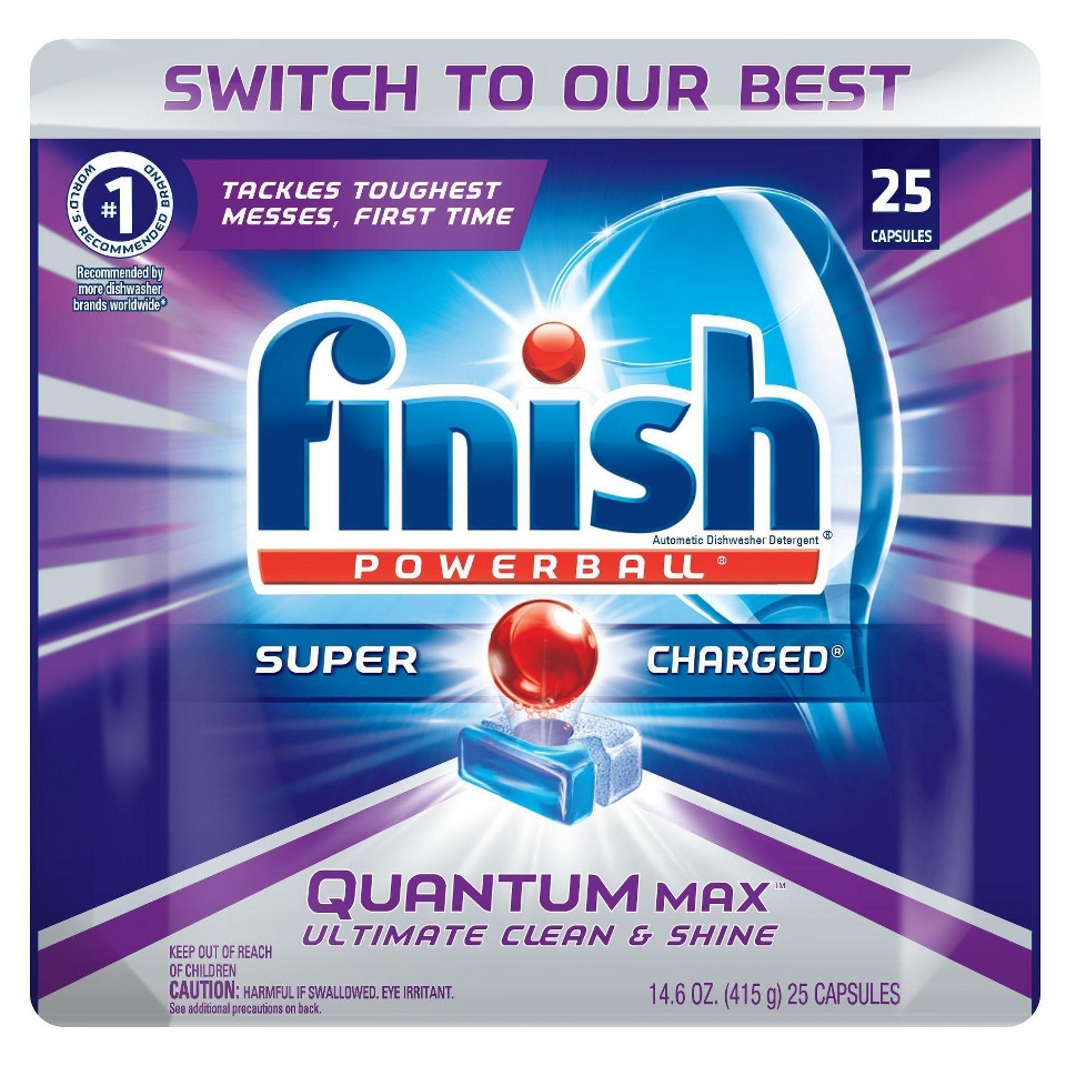 Finish Quantum Power Gel Dishwasher Detergent 25 ct