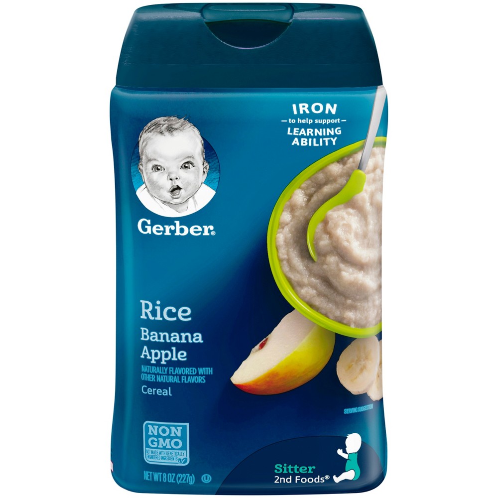 UPC 015000070106 product image for Gerber Cereal Rice & Banana 8 oz | upcitemdb.com