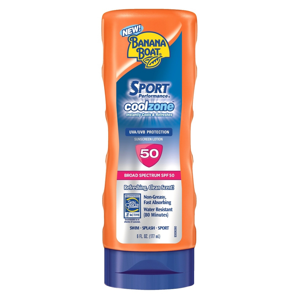 BANANA BOAT Sport Performance Coolzone Sunscreen Lotion SPF 50   6 oz