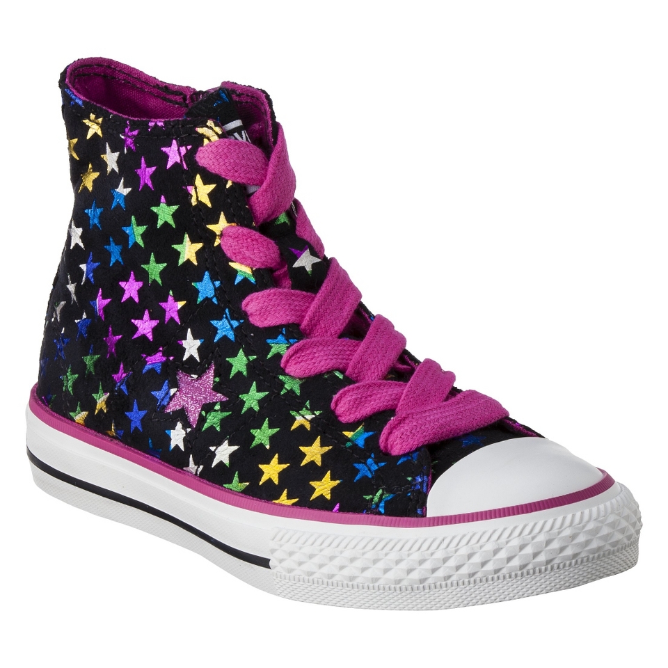 Girls Converse One Star Stars Midtop Sneaker   Black 5