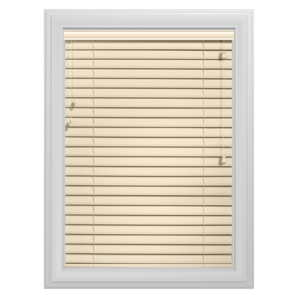 Bali Essentials 2 Faux Wood Blind   White Silk(31x72)