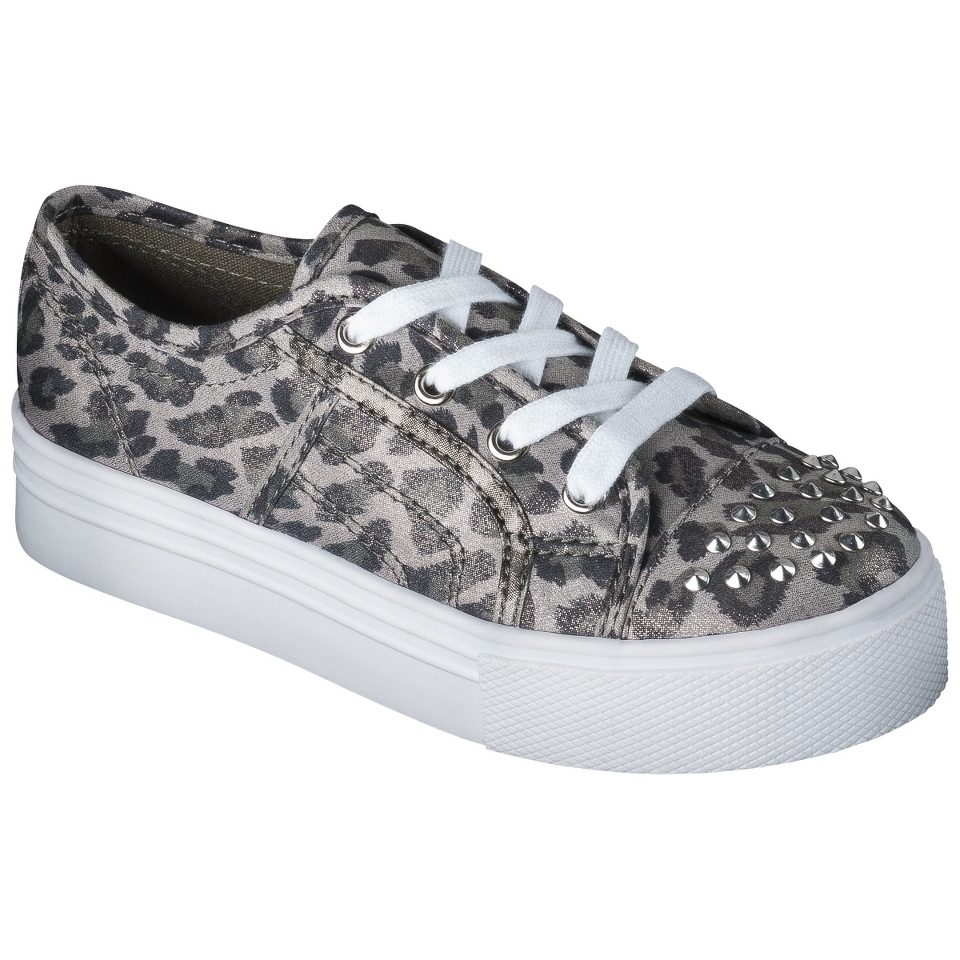 Girls Cherokee Haven Studded Platform Sneaker   Silver Leopard 2