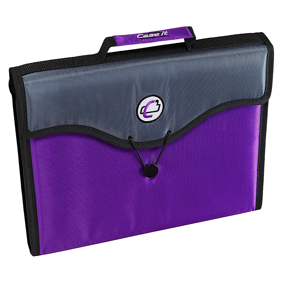 Case it 13 Pocket Tabbed File Folder   Purple