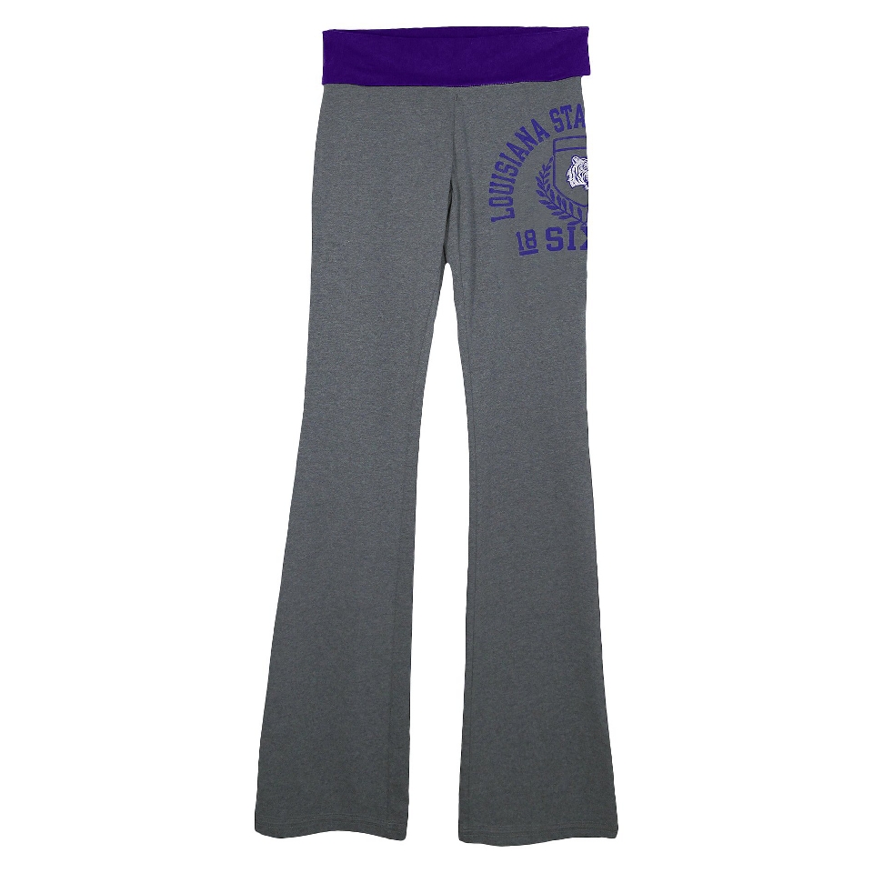 NCAA GREY JNRS YOGA PANT LSU S   S