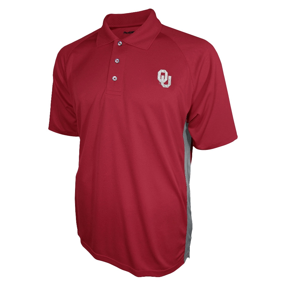 NCAA RED MENS 3BTN POLO OKLAHOMA   L