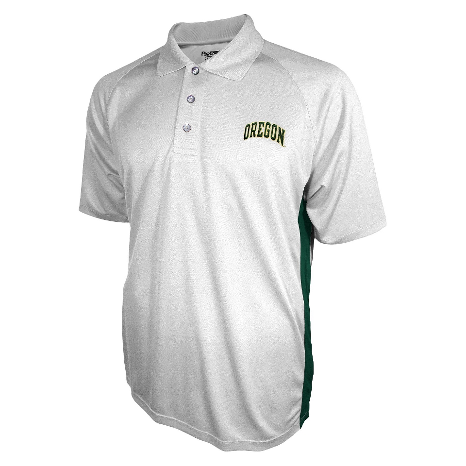 NCAA WHITE MENS 3BTN POLO OREGON   L