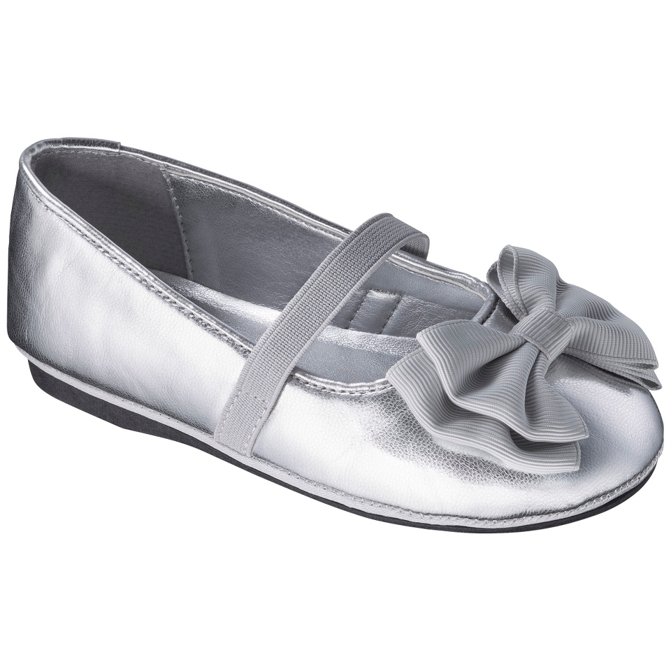 Toddler Girls Cherokee Janya Ballet Flat   Silver 5