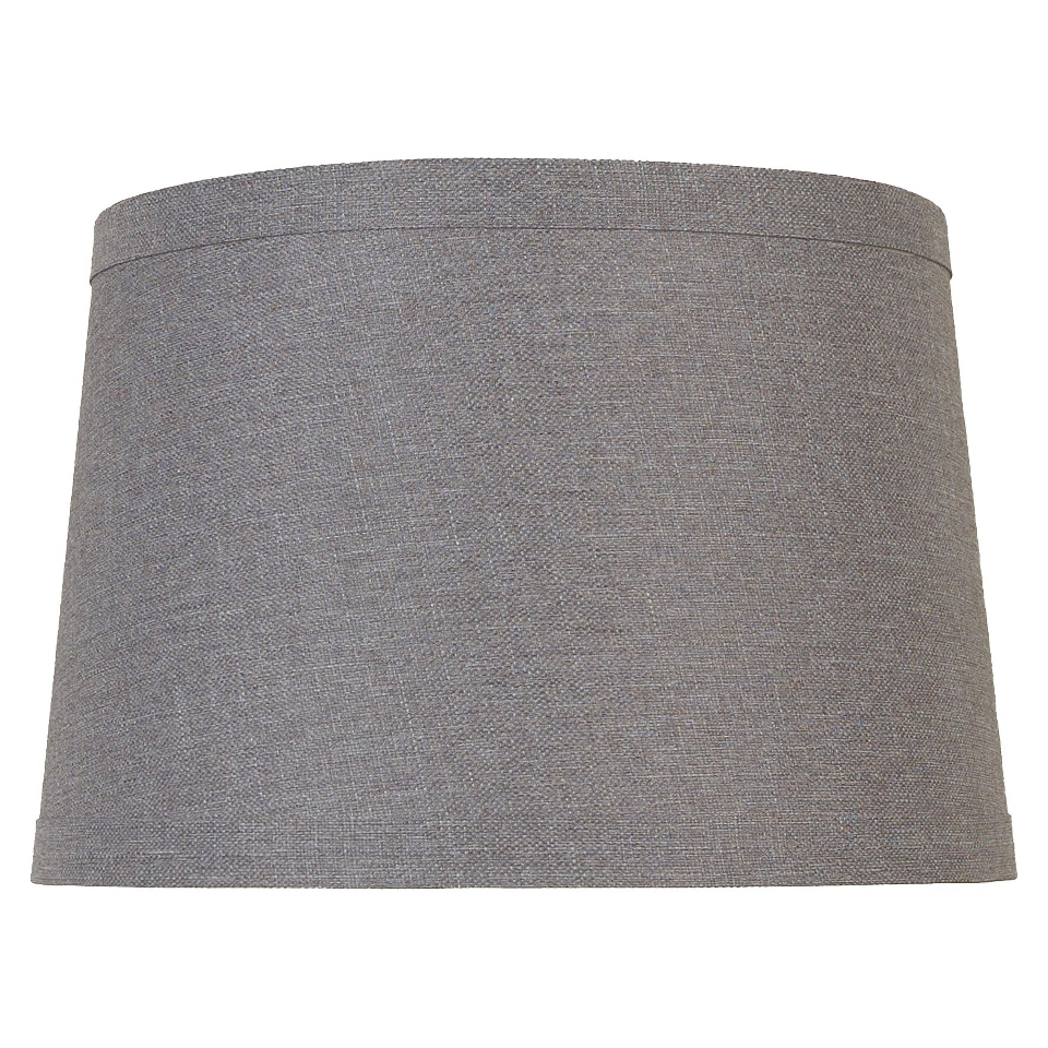 Threshold Linen Modified Drum Lamp Shade   Gray Small