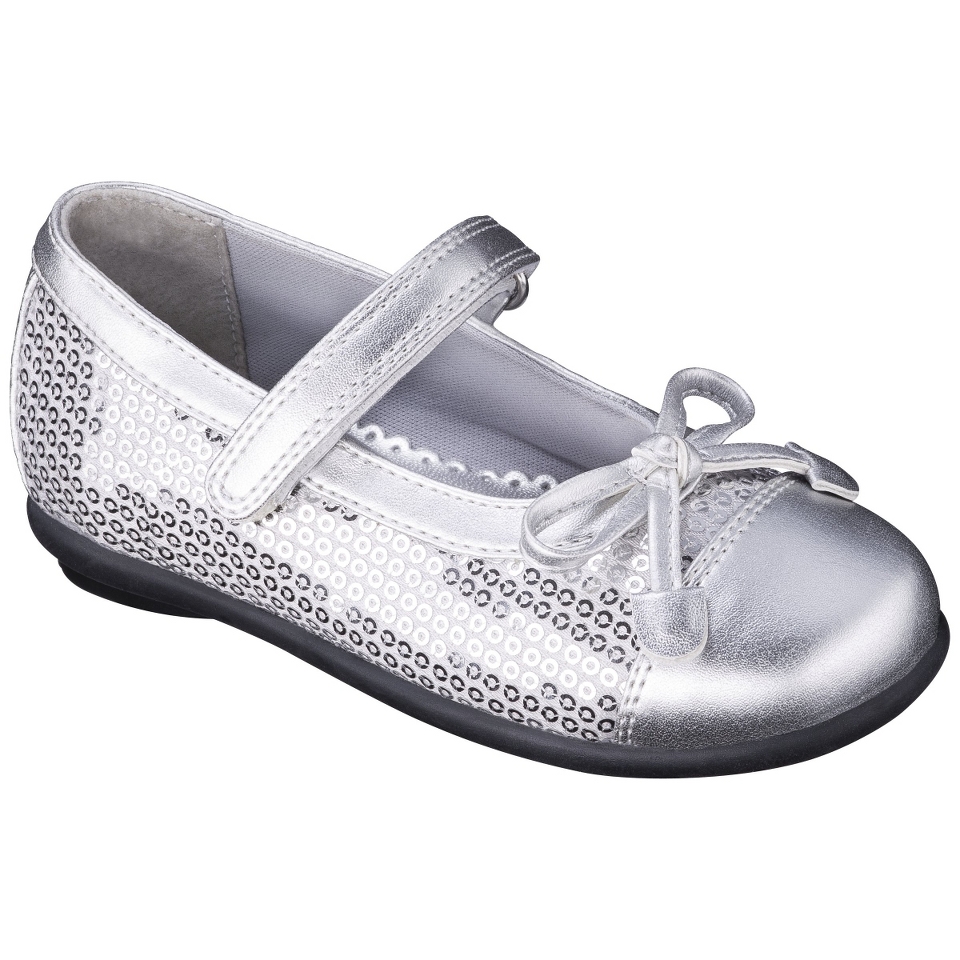 Toddler Girls Lil Princess Sequin Flat   Silver 5