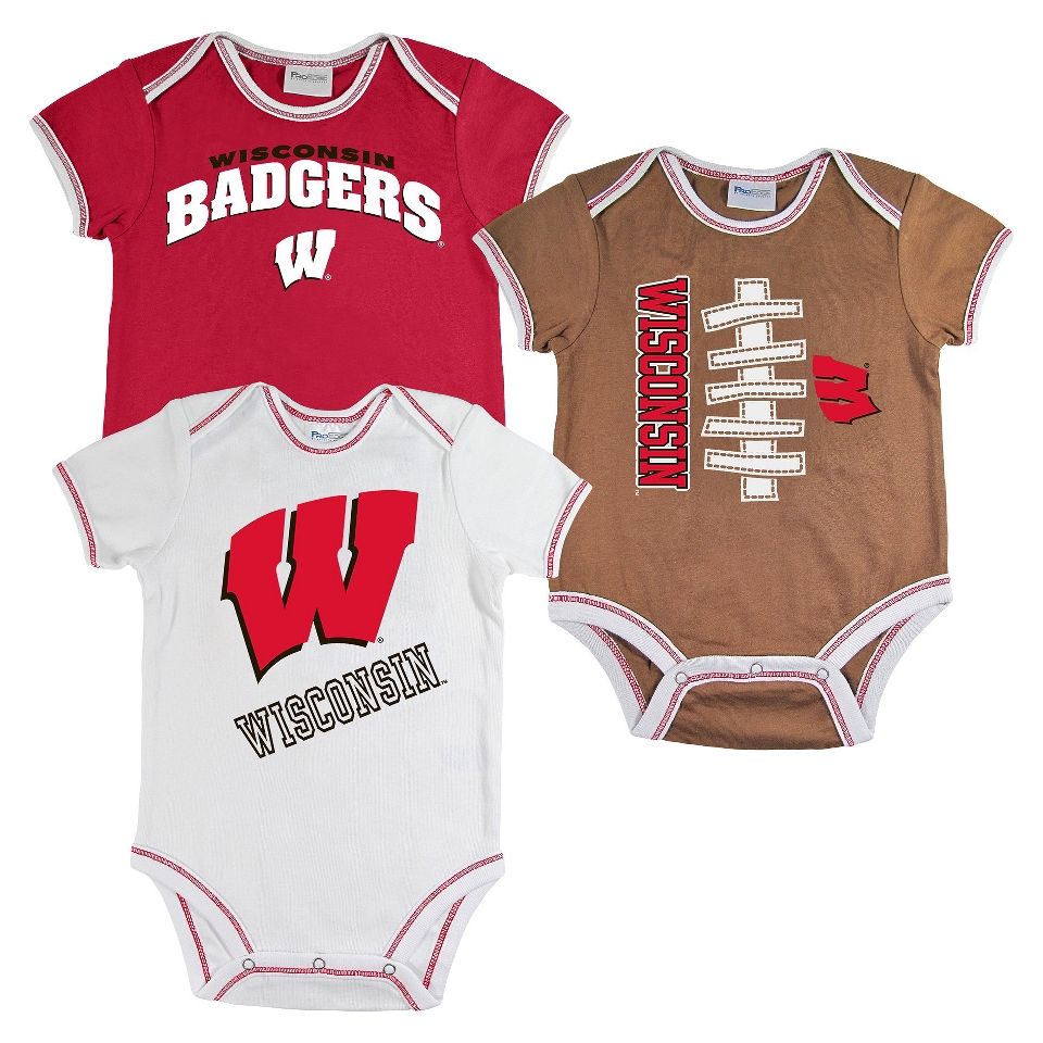 NCAA WHITE NWBN BOYS 3PC WISCO 3 6   S