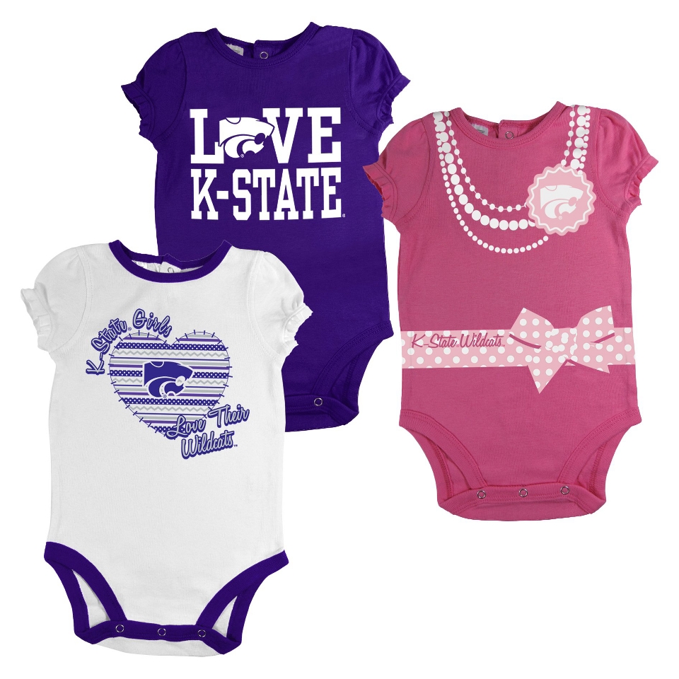 NCAA WHITE NWBN GIRLS 3PC KANSAS ST 6 9   S