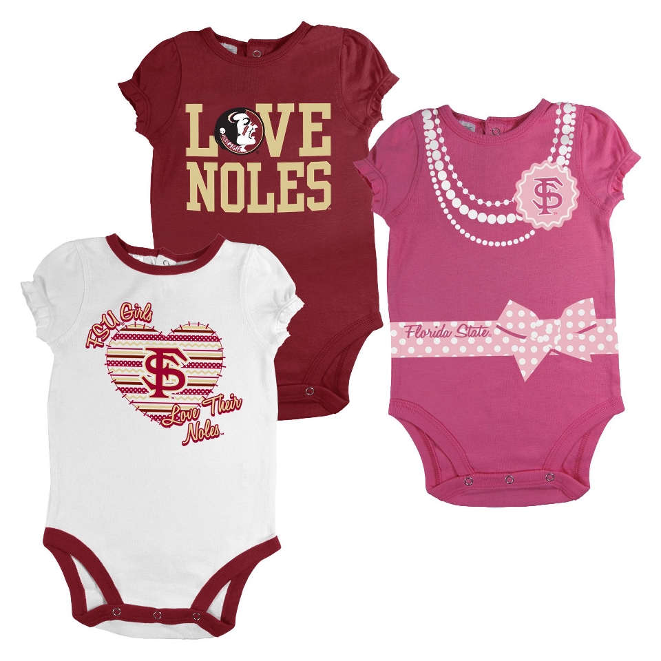 NCAA WHITE NWBN GIRLS 3PC FLORIDA ST 3 6   S