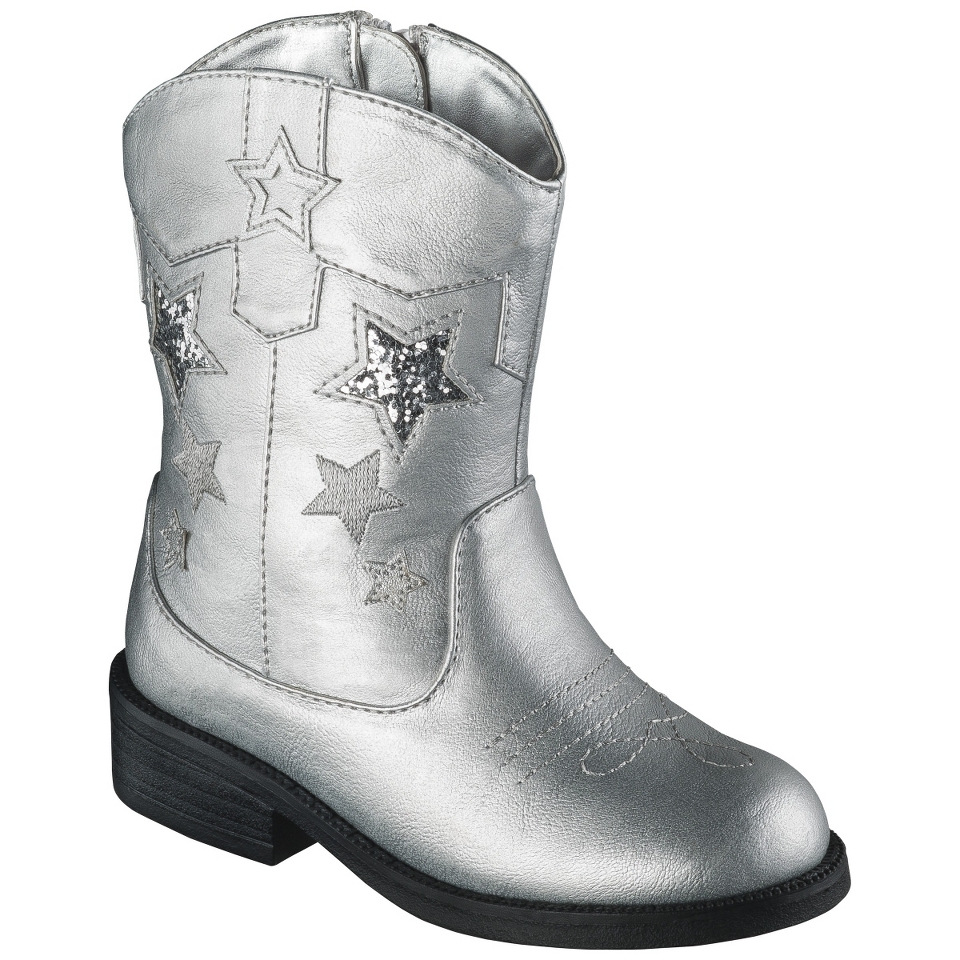 Toddler Girls Cherokee Deloria Cowboy Boot   Silver 5