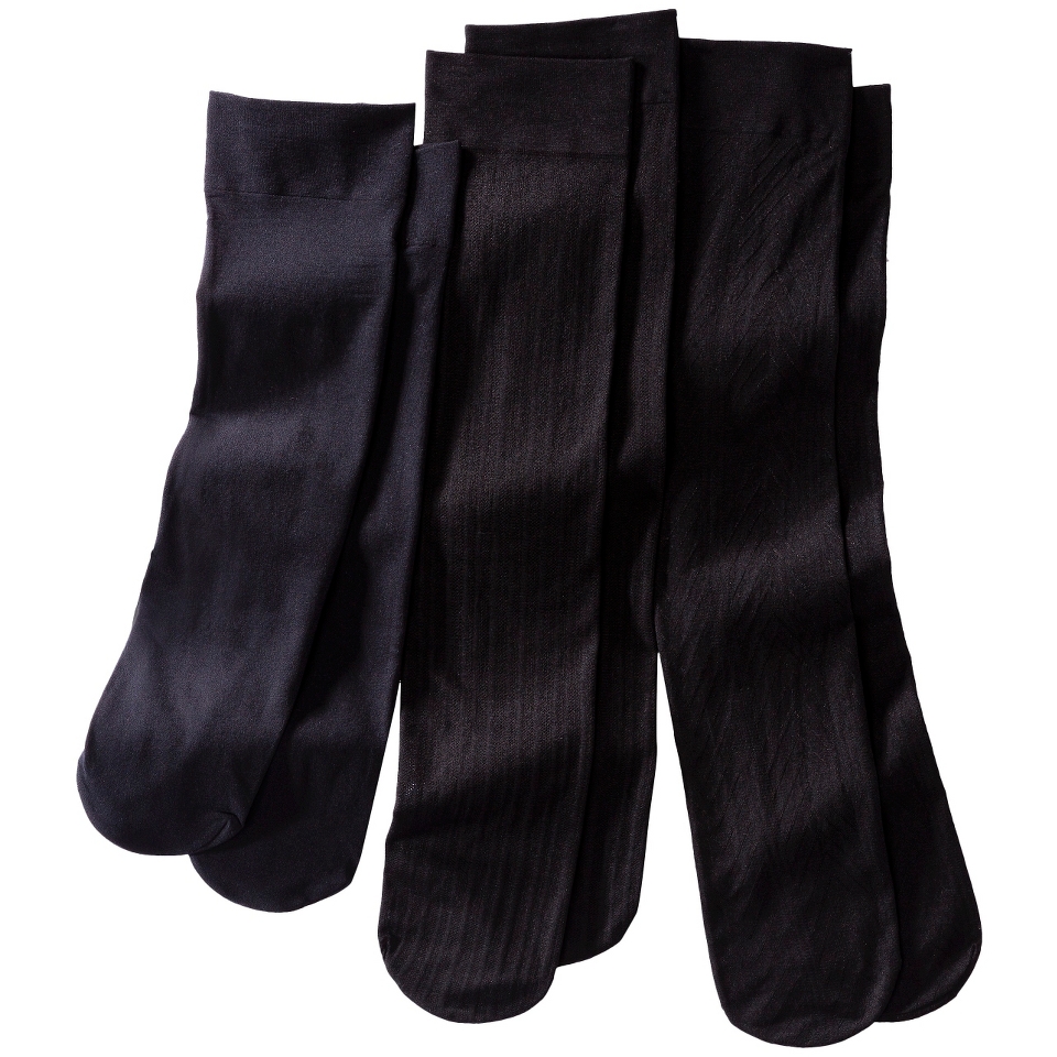Merona Womens 3 Pack Trouser Socks   Black Arrow One Size Fits Most