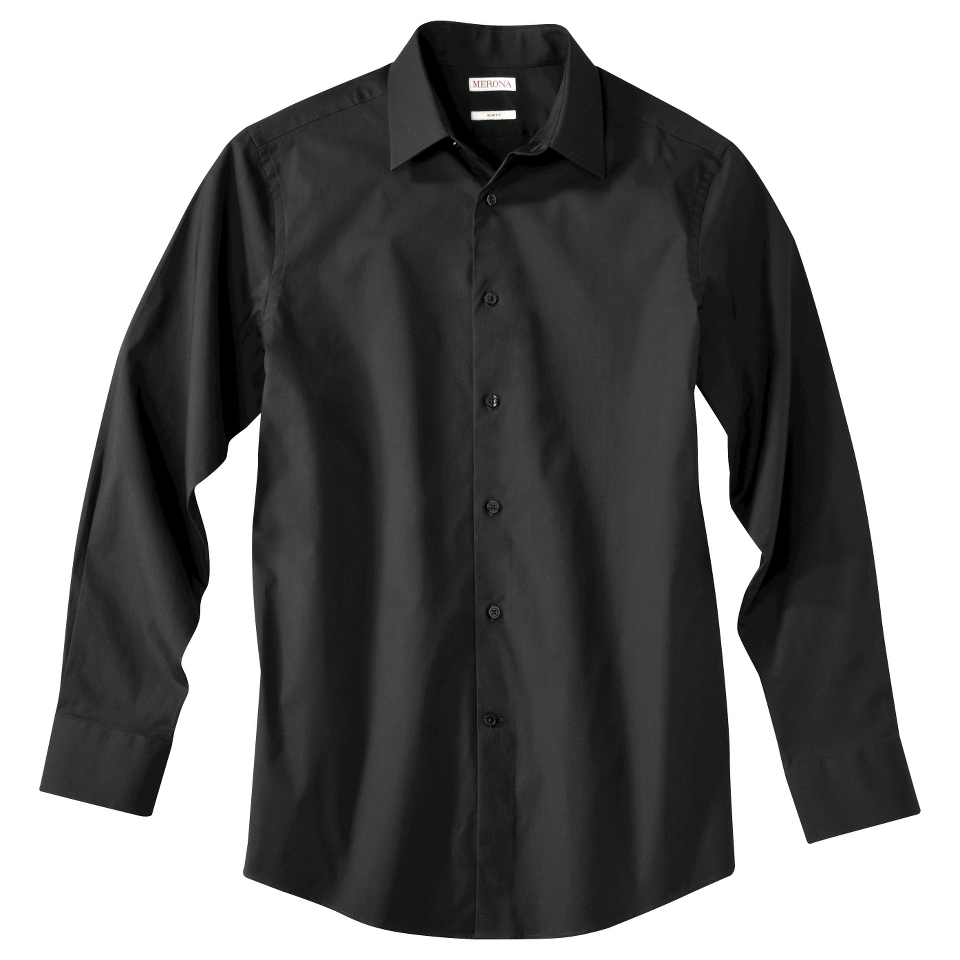 Merona Mens Tailored Fit Dress Shirt   Ebony XL