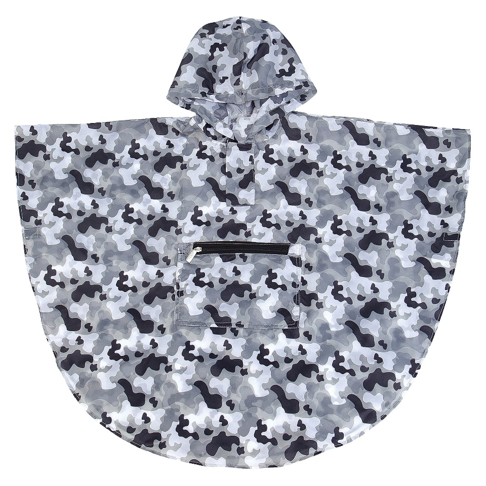 Wildkin Camo Poncho   Gray (Medium)