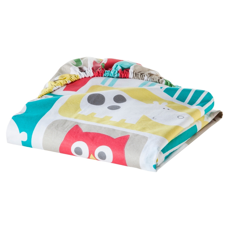 Bold Animals Fitted Crib Sheet
