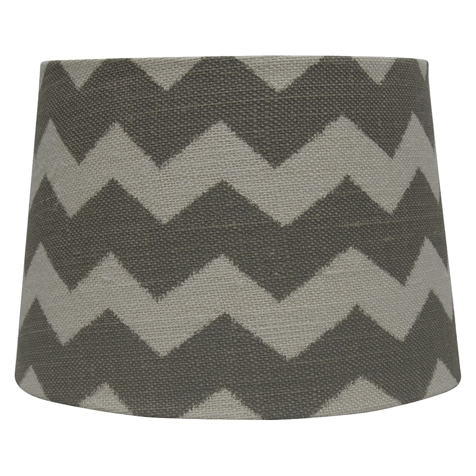 Threshold Burlap Chevron Modified Drum   Gray Small