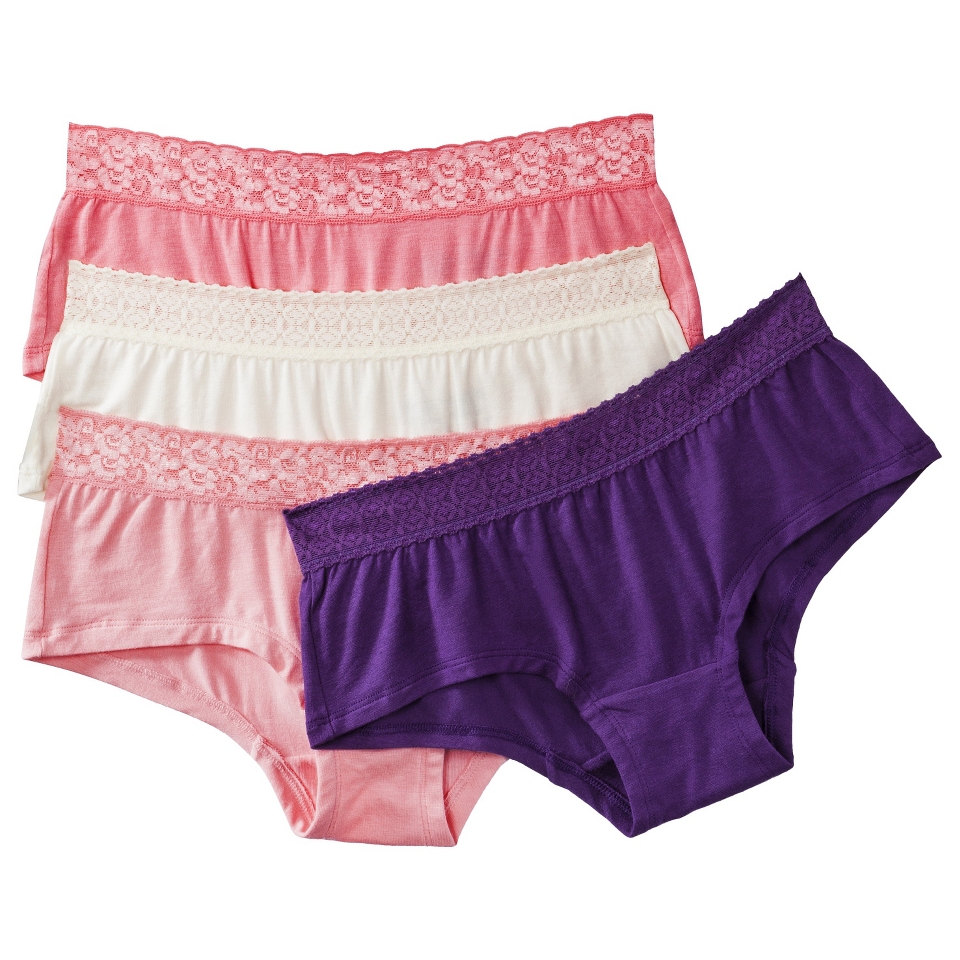 Fruit Of The Loom Back to School Bonus Packs (3+1) Modal Lace Boyshort  