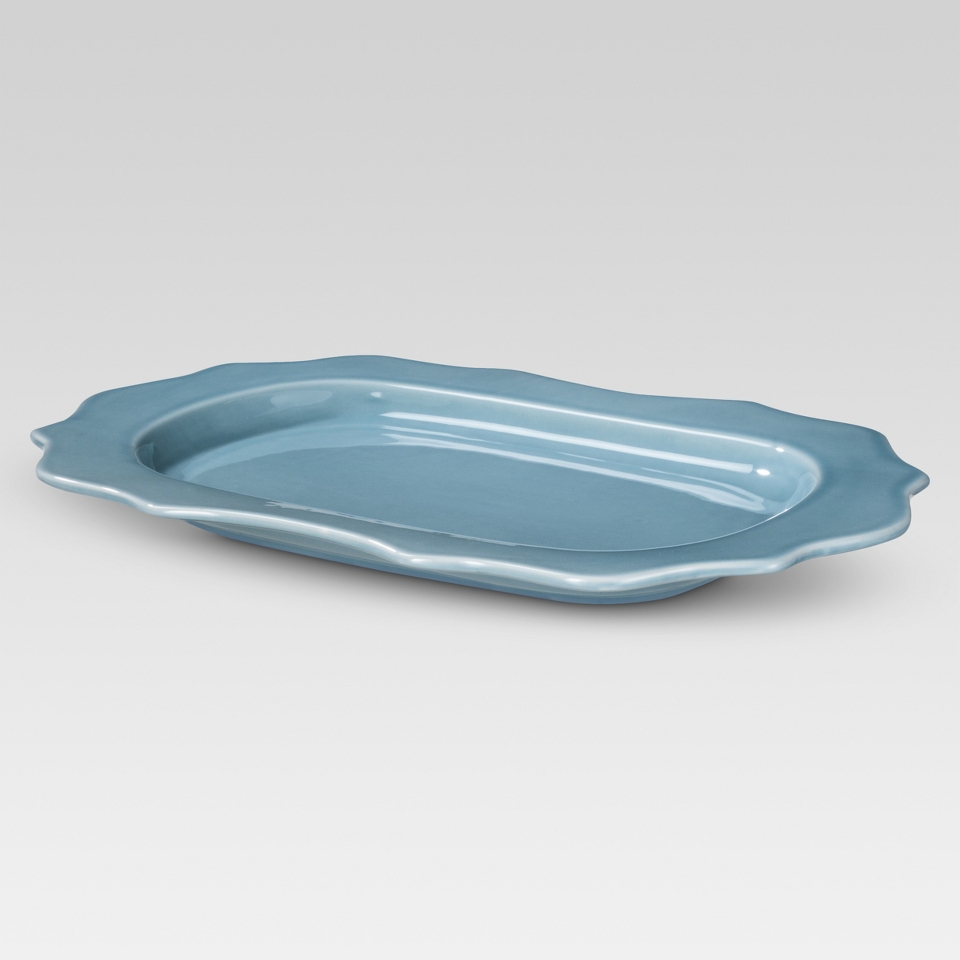 Threshold Wellsbridge Aqua Rimmed Platter