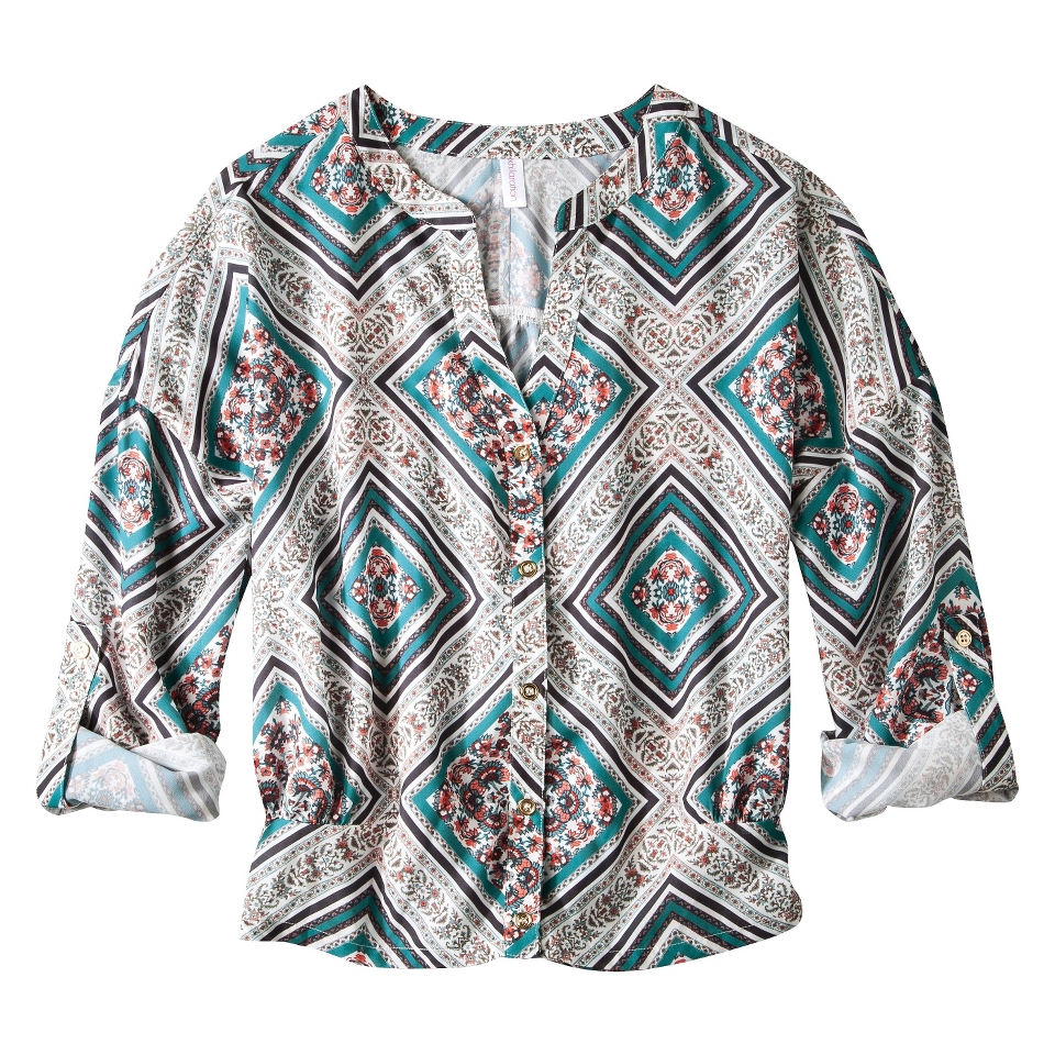 Xhilaration Juniors Boxy Top   Teal L(11 13)