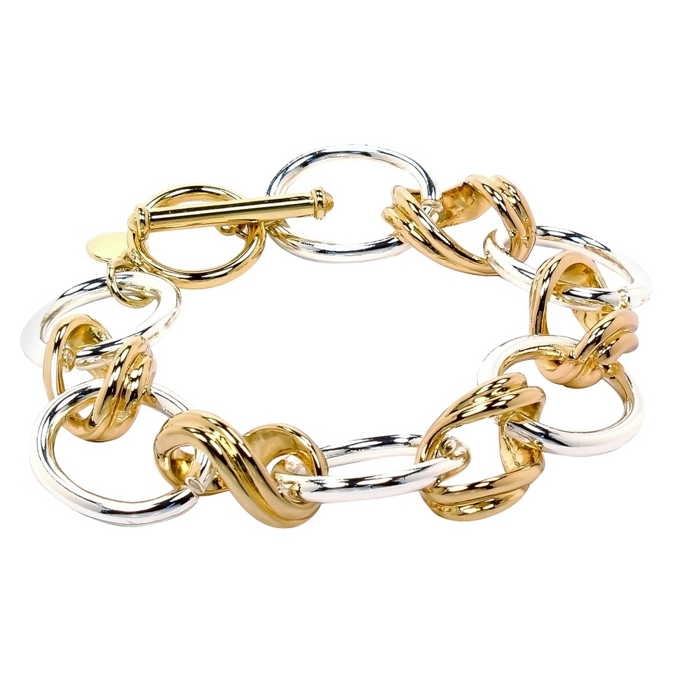 Twisted Link Bracelet   Gold/Silver