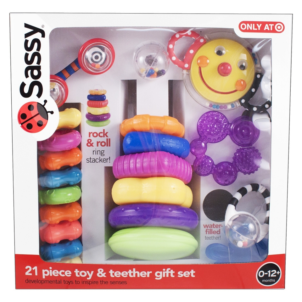 Sassy 21 Piece Toy and Teether Holiday Gift Set   Assorted
