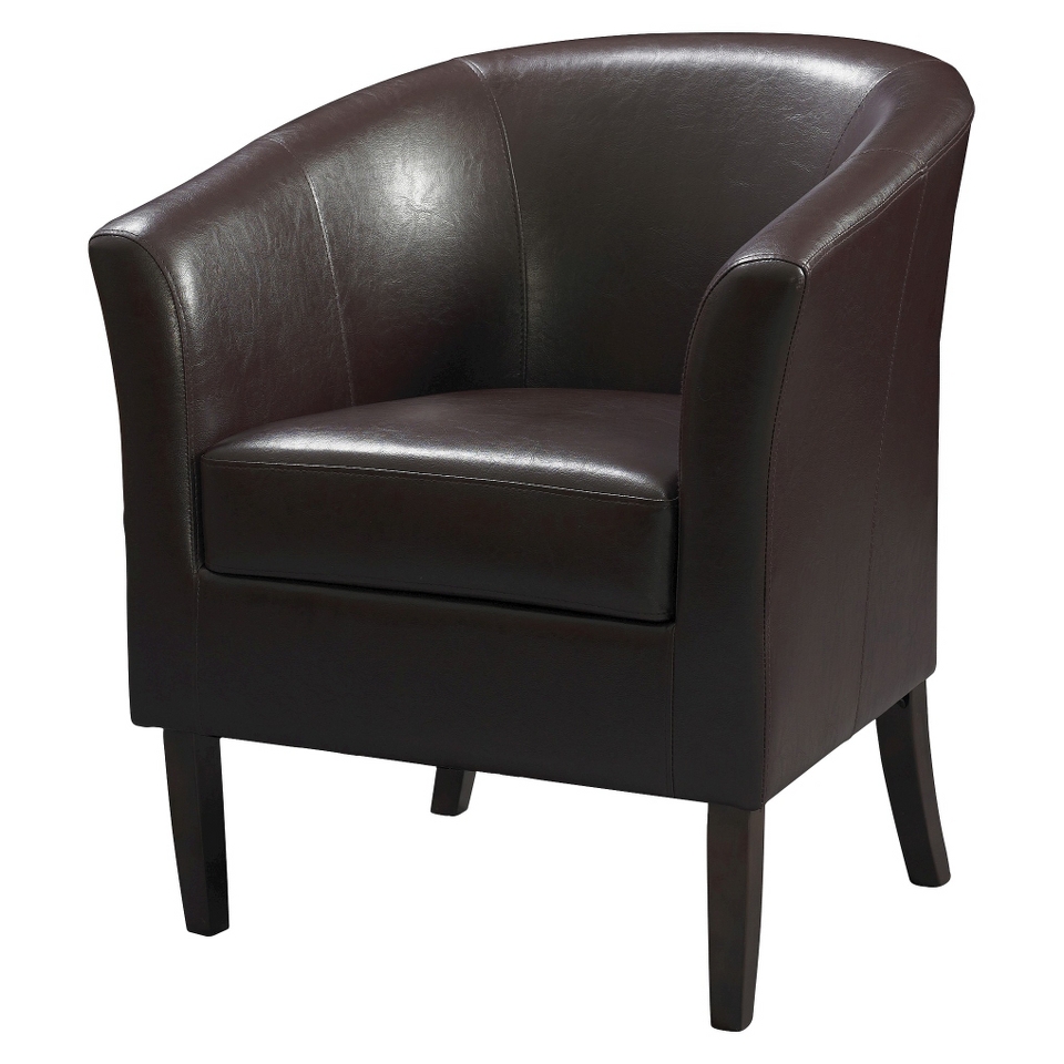 Club Chair Upholstered Chair Simon Club Chair   Dark Brown (Espresso)