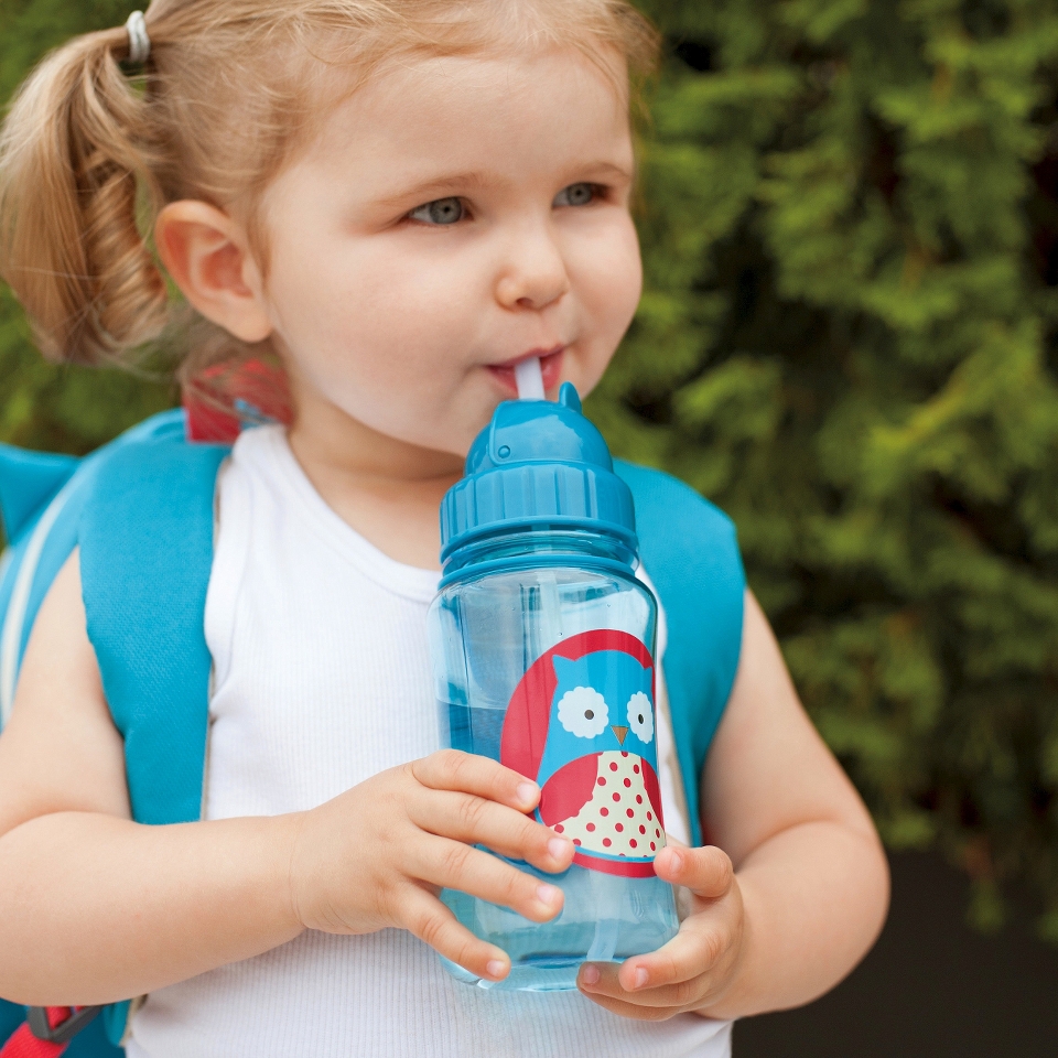 Zoo Flip Straw Bottle   Owl by Skip Hop