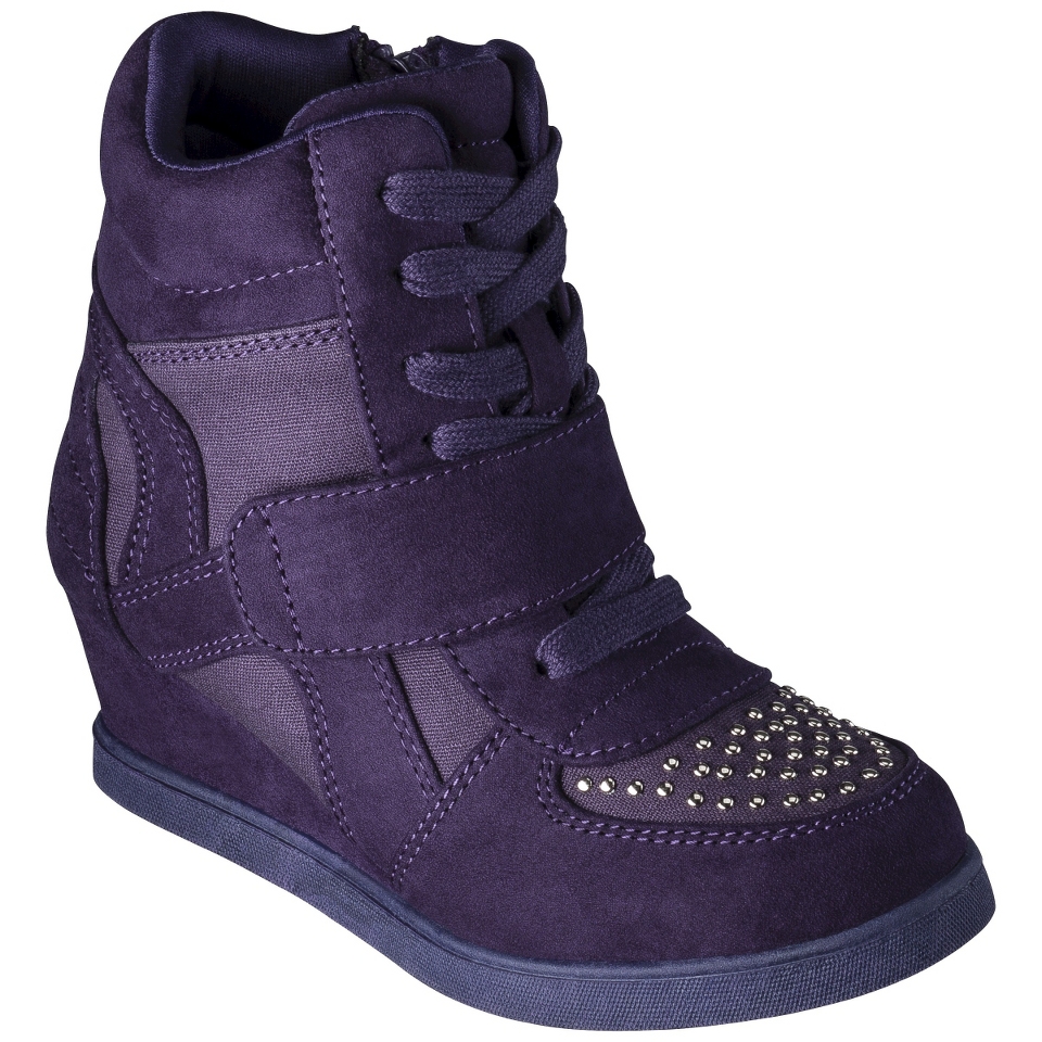 Girls Cherokee Harmony High Top Sneaker Wedge   Purple 13