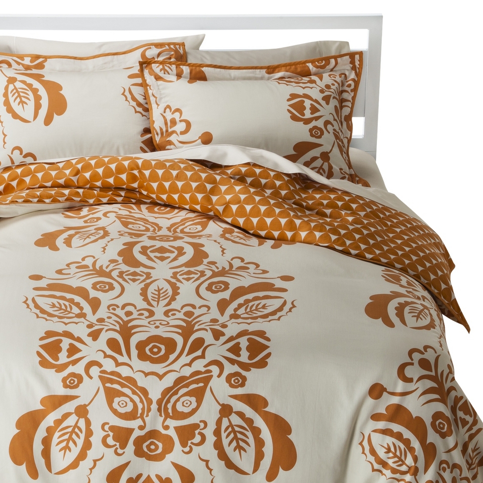 Room 365 Exploded Paisley Duvet Cover Cover Set   Orange (King)