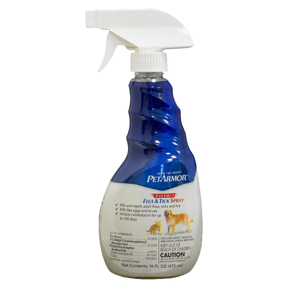 PetArmor FastAct Dogs& Cats Flea & Tick Spray 16 oz