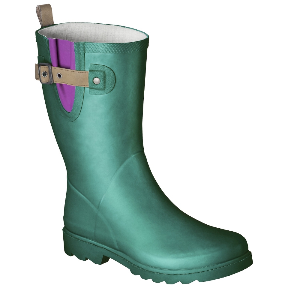 Womens Premier Mid Rain Boots   Teal 9