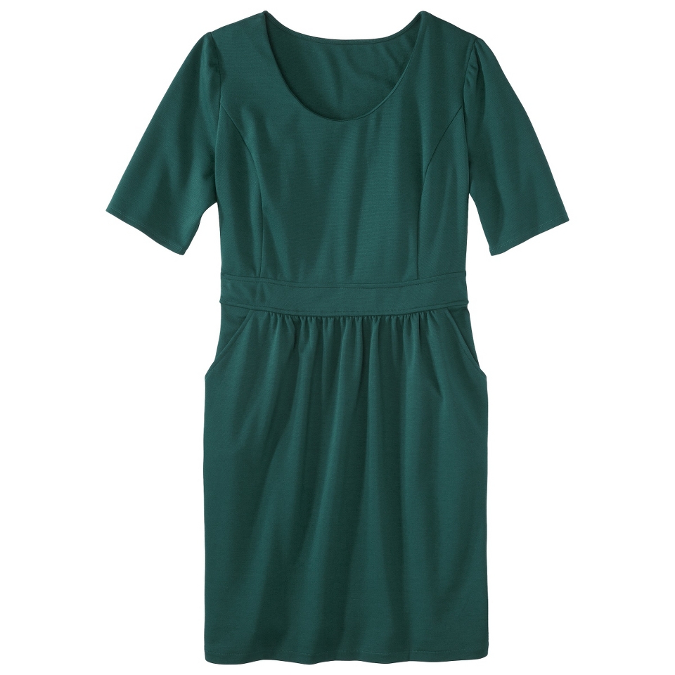Mossimo Womens Plus Size Elbow Sleeve Ponte Dress   Green 2