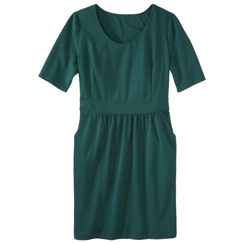 Mossimo Womens Plus Size Elbow Sleeve Ponte Dress   Green 3