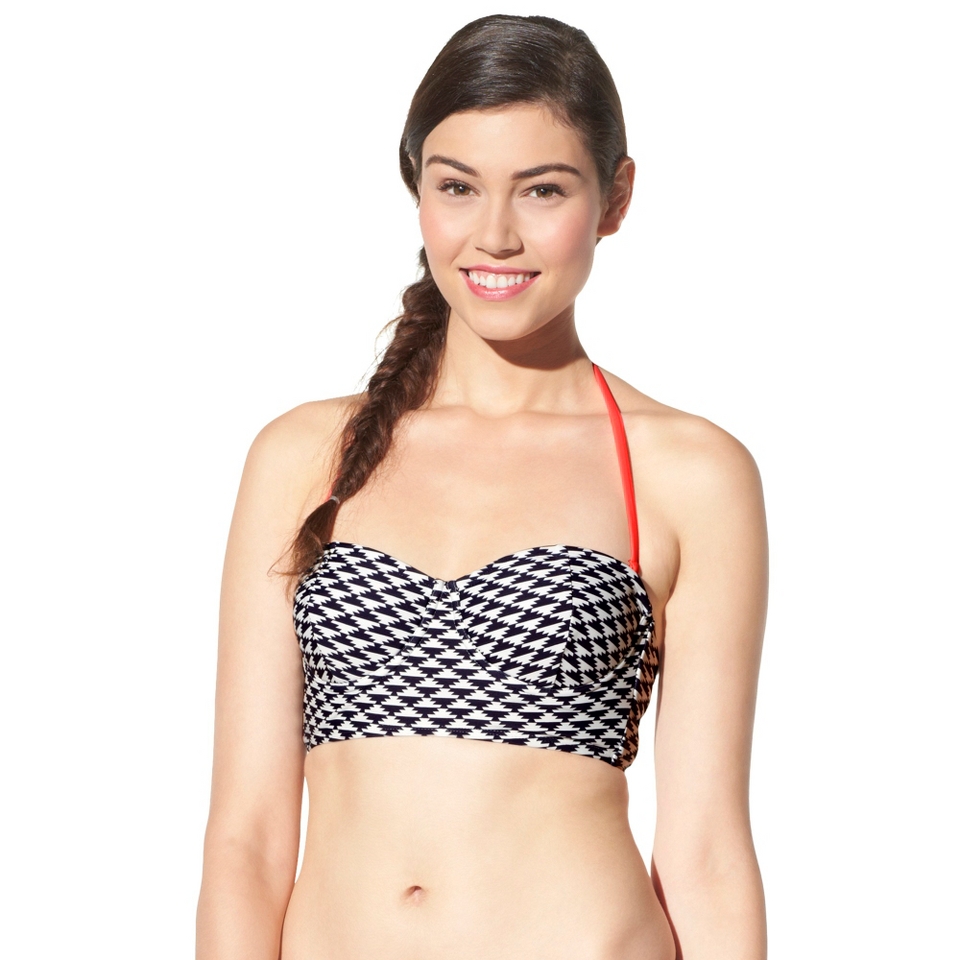 Xhilaration Juniors Chevron Midkini Swim Top  Navy XS