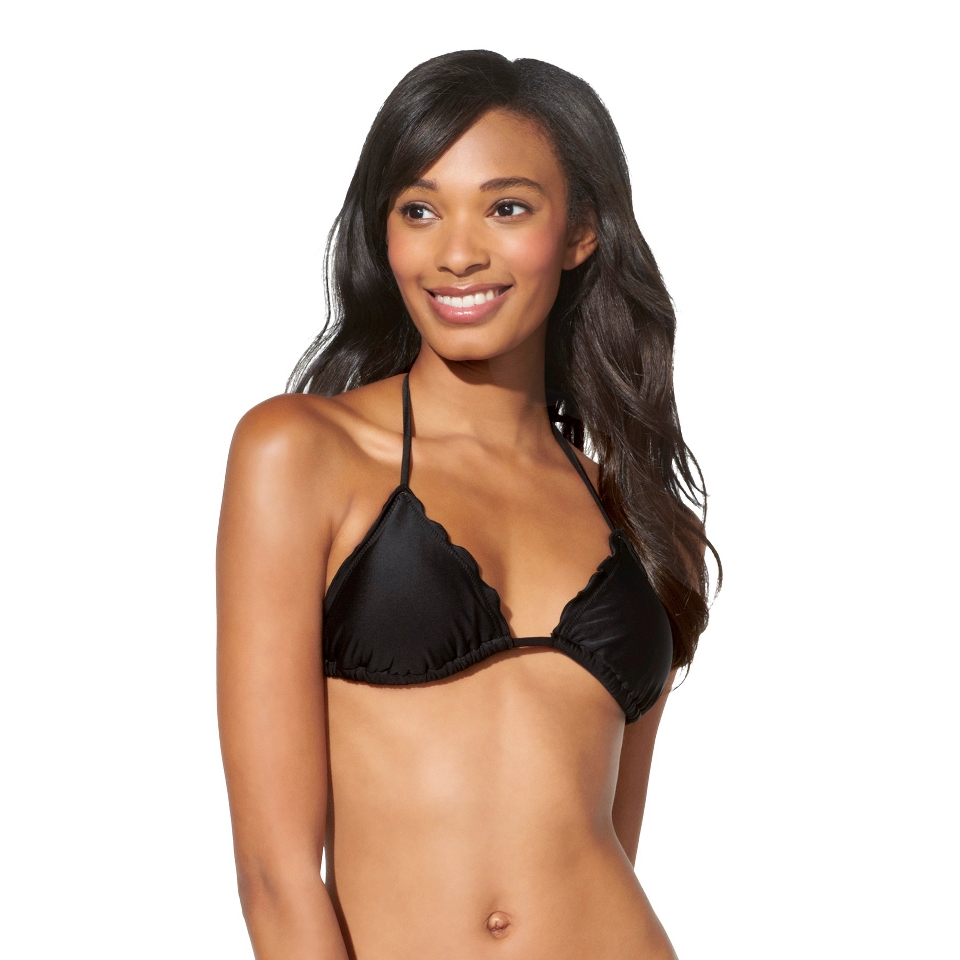 Xhilaration Juniors Mix and Match Triangle Swim Top  Black XS