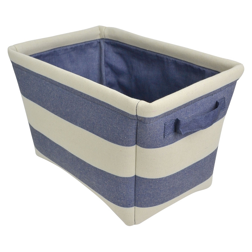 Storage Baskets Circo Storage Basket Set of 3   Blue Rugby Stripe