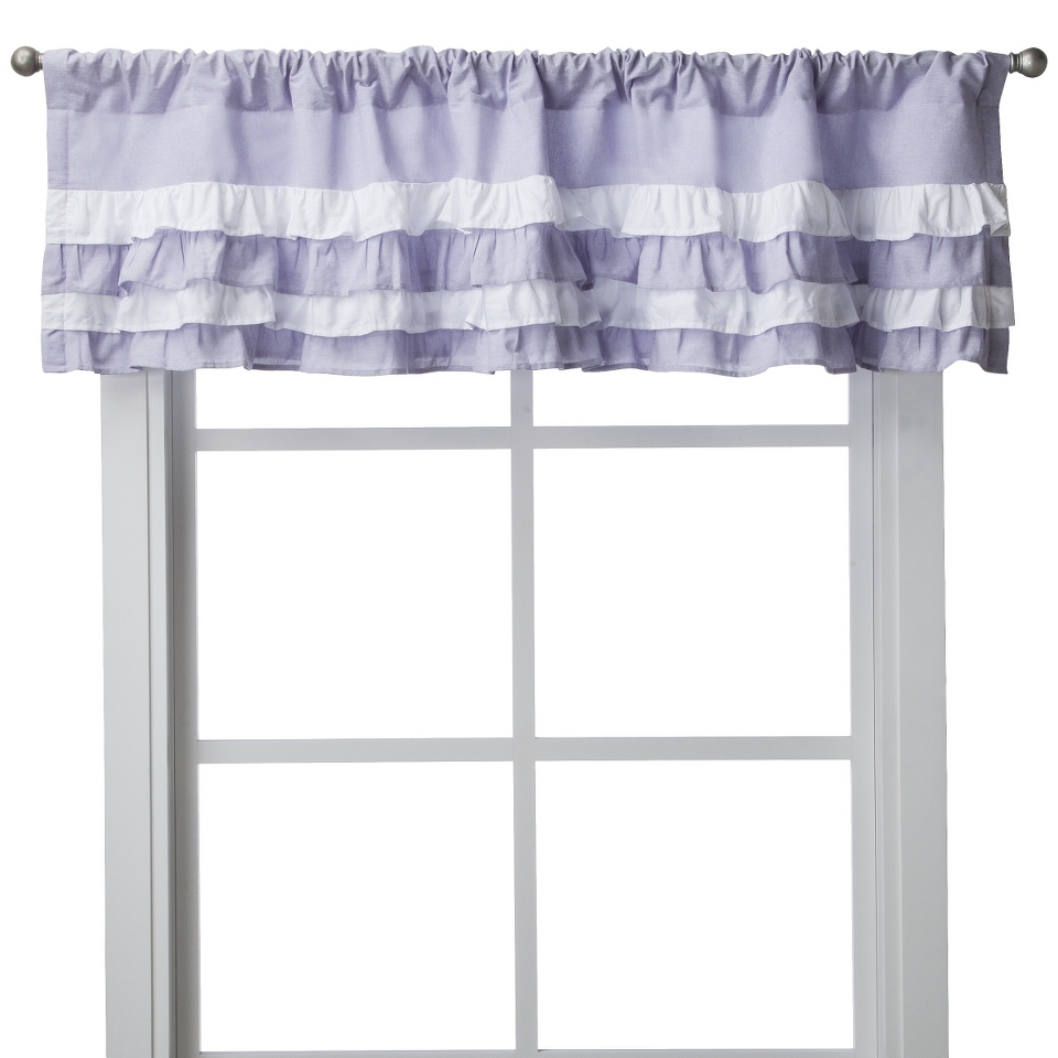 Castle Hill Purple Ruche Window Valance